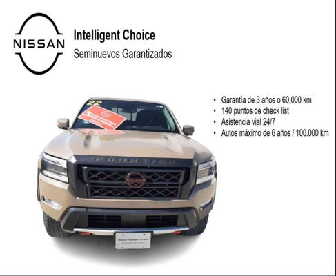 2022 Nissan FRONTIER 4 PTS PRO 4X V6 38L TA AAC PIEL RA-17 4X4 in Torreón, Coahuila de Zaragoza, México - Nissan Alameda Reforma