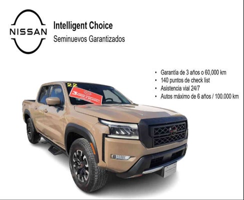 2022 Nissan FRONTIER 4 PTS PRO 4X V6 38L TA AAC PIEL RA-17 4X4 in Torreón, Coahuila de Zaragoza, México - Nissan Alameda Reforma